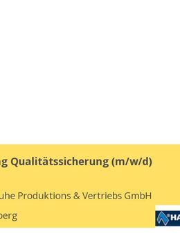 Teamleitung Qualitätssicherung (m/w/d) - Hengersberg