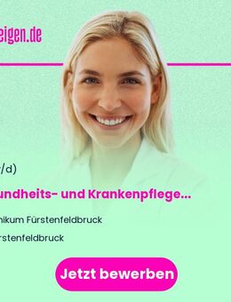 Gesundheits- und Krankenpfleger (m/w/d) oder Medizinischen Fachangestellten (m/w/d) - Fürstenfeldbruck