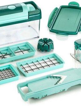 Genius Zerkleinerer Nicer Dicer Fusion Set 13-tlg., Einfach, praktisch, sicher und platzsparend!