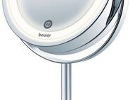 BEURER Kosmetikspiegel BS 55 beleuchteter Kosmetikspiegel mit 7-facher Vergrößerung, Beauty-Spiegel mit LED-Licht und Dimmfunktion, 2 Spiegelflächen