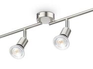 B.K.Licht Deckenleuchte, LED wechselbar, 4-flammig, LED Deckenlampe, dreh- schwenkbar, neutralweiß, matt-nickel