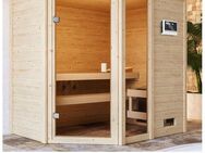 welltime Sauna Josie, BxTxH: 196 x 146 x 187 cm, 38 mm, 9-kW-Ofen mit ext. Steuerung