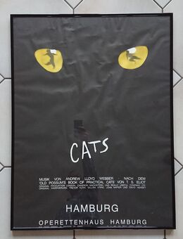 Poster Plakat CATS Musical Hamburg 1981 im Rahmen 81x61 cm - Geilenkirchen