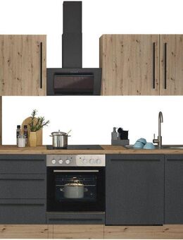 KOCHSTATION Küchenzeile Florida, Breite 250 cm, wahlweise mit E-Geräten,Softclose für Türen/Schubkästen