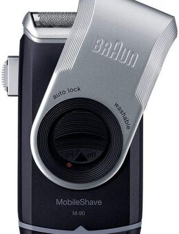 Braun Elektrorasierer M90, Langhaartrimmer, PocketGo MobileShave Reiserasierer