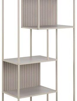 ACTONA GROUP Bücherregal Seaford, Regal, Standregal, Raumteiler, Regal, grau, asymmetrische Details, wendbare Rückwand, 77x35x185cm