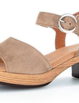 Gabor KRETA Sandalette, Blockabsatz, Sommerschuh, Riemchensandale mit Glitterdruck, Weite G