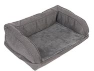 Orthopädisches Hundesofa grau - Ersatzbezug, dunkelgrau, Gr. M