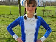 Tanzmariechen Uniform / blau / weiß / Swarovski Strasssteine - Köln