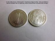 20 €uro 2016 Silbermünzen- 5 x 20 €uro-2016-kompletter Jahrgang-bankfrisch- - Mahlberg