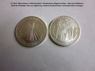 20 €uro 2016 Silbermünzen- 5 x 20 €uro-2016-kompletter Jahrgang-bankfrisch- - Mahlberg