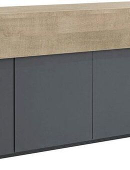 INOSIGN Sideboard Coro, Kommode, Schrank, Kredenz, grifflos mit Einlegeböden, 1 klappe,4 Türen, Doppeltiefe, B/T/H 200x45x85,6cm