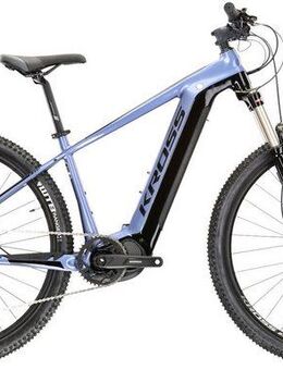 Kross E-Bike Mountainbike E-MTB Level Boost 2.0 500 29 Zoll blau, 11 Gang Shimano DEORE M5100 Schaltwerk, Kettenschaltung, Mittelmotor, 500 Wh, Pedelec, Elektrofahrrad für Damen und Herren