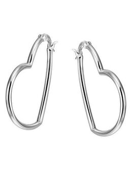 Firetti Paar Creolen Schmuck Geschenk Silber 925 Herzen rhodiniert