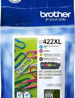Brother LC-422XL Value Pack Tintenpatrone (Packung, 4-tlg)
