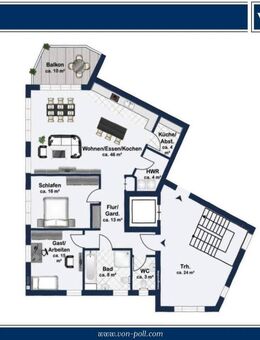 Bielefeld-Quelle: NEUBAU Wohnung W3 KfW40 | 3 Zimmer | ca. 109 m² Wohnfläche | Balkon | Tiefgarage - Bielefeld