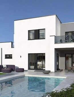 Flachdacharchitektur mit Überdachtem Carport / 3 Kinderzimmer & Elternbereich mit eigenem Balkon - Recklinghausen