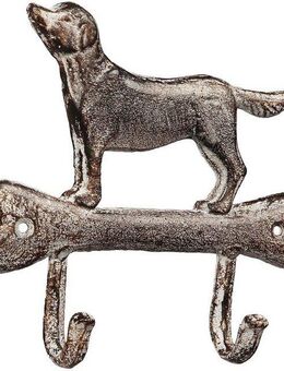 Ambiente Haus Wandhaken 2er Haken aus Gusseisen - Hund, (1-St)