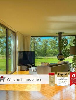 Exklusives Designhaus mit Klimaanlage, Kamin, PV & 3.753?m² Gartenidylle - Schönwölkau