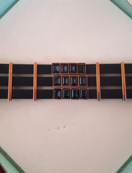 Swarovski Armband Montana blue Leder Gr. M petrol rosegold - Frankfurt (Main) Zeilsheim