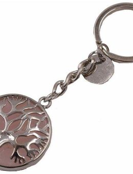Firetti Schlüsselanhänger Schmuck Geschenk Lebensbaum, mit Rosenquarz, Türkis, Aventurin, Howlith oder Onyx