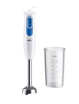 Braun Stabmixer MultiQuick 2 MQ 20.001 M - 600 W, 2 Geschwindigkeiten, Edelstahl, 600 W, Leicht, Pürierstab, Mixer, Zubehör spülmaschinenfest, Babybrei