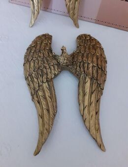 %%...Engelsflügel mit Krone Gold farbig Clayre & Eef - Rheinbach