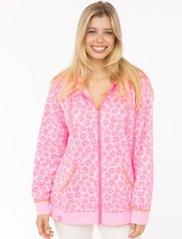 Zwillingsherz Kapuzensweatjacke "Soft Leo" Mini-Me, mit Leo Muster, Zipper und Kängurutaschen