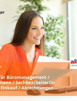 Kauffrau für Büromanagement / Bürokaufmann / Sachbearbeiter/in Abteilung Einkauf / Abrechnungen (m/w/d) - Heidelberg