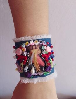 Cowboy Armband mit dem Bild des Barmherzigen Jesus Neu - Hamburg