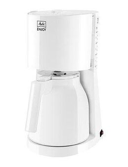 Melitta Filterkaffeemaschine Enjoy Therm 1017-05 weiß, 1,1l Kaffeekanne, Papierfilter 1x4