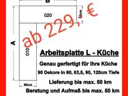 Top Preis Arbeitsplatte BN 230 Betondekor, L-Küche, bis 302x60cm, Eckverbindung - Oberhausen