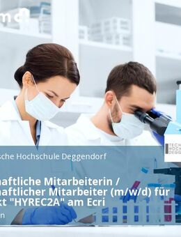 Wissenschaftliche Mitarbeiterin / Wissenschaftlicher Mitarbeiter (m/w/d) für das Projekt "HYREC2A" am Ecri - Pfarrkirchen