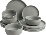 LeGer Home by Lena Gercke Tafelservice Geschirr-Set, Service Belli (12-tlg), 4 Personen, Steingut, runde Form, Scandi Style, 12 Teile, für 4 Personen