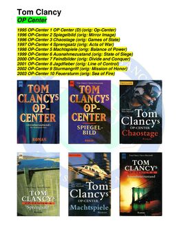 Sammlung 10 Bände (Konvolut) Tom Clancy (u.a. Spiegelbild;Feuersturm) - Krefeld