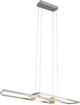 TRIO Leuchten LED Pendelleuchte ALBANY, LED Hängelampe Wohnzimmer mit Fernbedienung, dimmbar, CCT, Dimmfunktion, LED fest integriert, warmweiß - kaltweiß, Lichtfarbe einstellbar, Memoryfunktion, Nachtlicht, up-and-down Licht