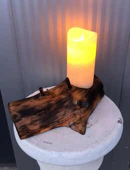 Led Timer Holz Deco Kerze Aschenbecher Fernbedienung - Warendorf