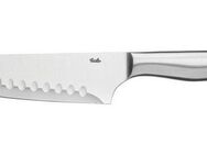 Fissler Santokumesser Essential, breite Klinge, Halbkropf, leicht gebogenes Klingenprofil, Kullen