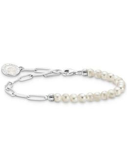 THOMAS SABO Charm-Armband mit Perlen und Coin, mit Süßwasserzuchtperle