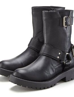 LASCANA Bikerboots mit trendigen Zierschnallen, Stiefel, Stiefelette