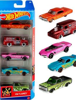 Hot Wheels Spielzeug-Auto 5er Geschenkset, (Set, 5-tlg), im Maßstab 1:64, sortiert