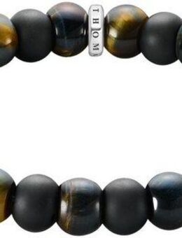THOMAS SABO Armband Bead Armband, mit Obsidian, Tigerauge