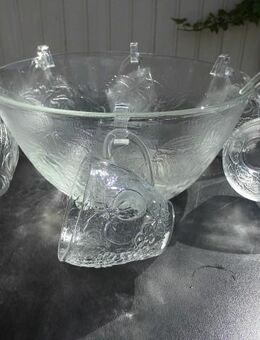 Bowle Nature Duralex Glas Sangria Punsch 1 Schüssel+6 Tassen+1 Kelle made in France zus. 9,- - Flensburg
