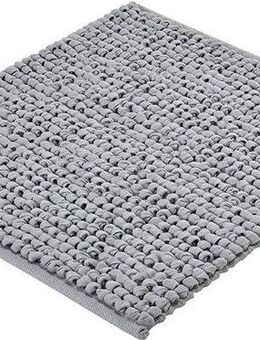 Kleine Wolke Badematte Brava, Höhe 15 mm, beidseitig nutzbar, fußbodenheizungsgeeignet, Baumwolle, quadratisch, Badteppich, Uni Farben, dicke Schlaufen, handgewebt