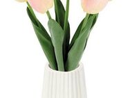 Kunstblume Real-Touch-Tulpen, I.GE.A., Höhe 33 cm, Vase aus Keramik