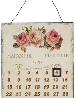 Ambiente Haus Metallbild Metallbild Kalender - Rosen 25x33cm, (1 St)