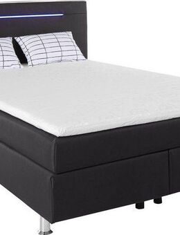 COLLECTION AB Boxspringbett London, inklusive Topper und Kissen, mit LED-Beleuchtung, Boxspringbett erhältlich in 90cmx200cm, 140cmx200cm & 180cmx200cm