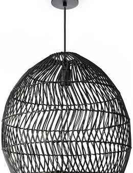 Paco Home Pendelleuchte ORNA, ohne Leuchtmittel, Pendellampe Rattan Korb Boho Modern Esszimmerlampe Natur Vintage E27
