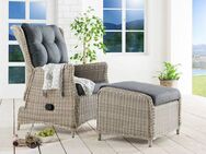 Destiny Gartenlounge-Set CASA RELAX CASA, (4-tlg., 1x Sessel, 1x Fußhocker, inkl. Auflagen), Aluminium, Polyrattan
