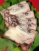 Arauner Kitzinger Flaschenetiketten im Vintage Design "Weinlaub" in 57572